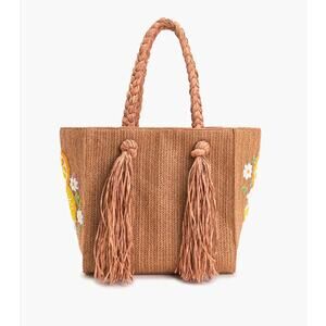 DAISY CITRUS STRAW TOTE